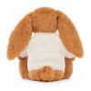 Bashful Golden Bunny with Personalised Cream Jumper - Image 4
