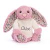 Blossom Tulip Bunny with Personalised Cream Jumper