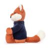 Bashful Fox Cub with Personalised Navy Jumper - Image 3