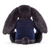 Bashful Inky Bunny with Personalised Navy Jumper - Image 4