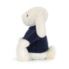 Bashful Luxe Bunny Luna with Personalised Navy Jumper - Image 3