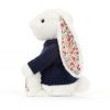 Blossom Cream Bunny with Personalised Navy Jumper - Image 3