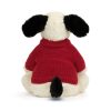 Bashful Black & Cream Puppy with Personalised Red Jumper - Image 4