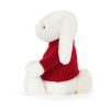 Bashful Luxe Bunny Luna with Personalised Red Jumper - Image 3