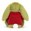 Bashful Moss Bunny with Personalised Red Jumper - Image 4