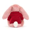Bashful Petal Bunny with Personalised Red Jumper - Image 4