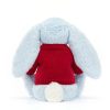 Bashful Blue Bunny with Personalised Red Jumper - Image 5
