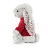 Blossom Silver Bunny with Personalised Red Jumper - Image 3